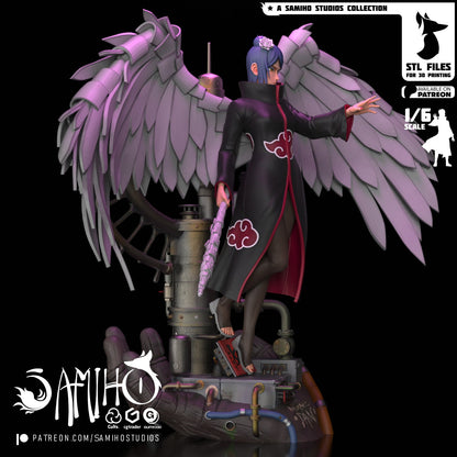 Konan Akatsuki Résine de Collection Yagami Studio Figurine et statue résine de collection manga animé comics imprimé et peinte à la main
