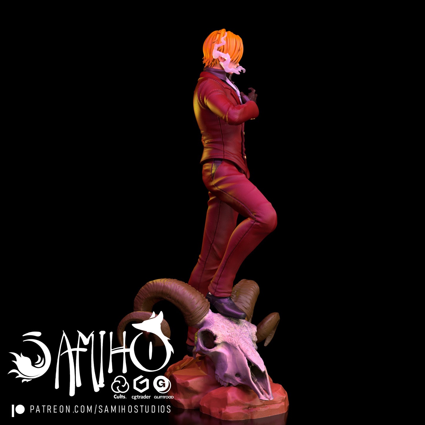 Sanji Résine de Collection Yagami Studio Figurine et statue résine de collection manga animé comics imprimé et peinte à la main