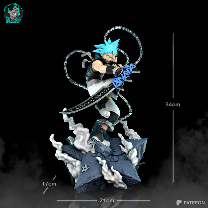 Black Star Résine de Collection Yagami Studio Figurine et statue résine de collection manga animé comics imprimé et peinte à la main