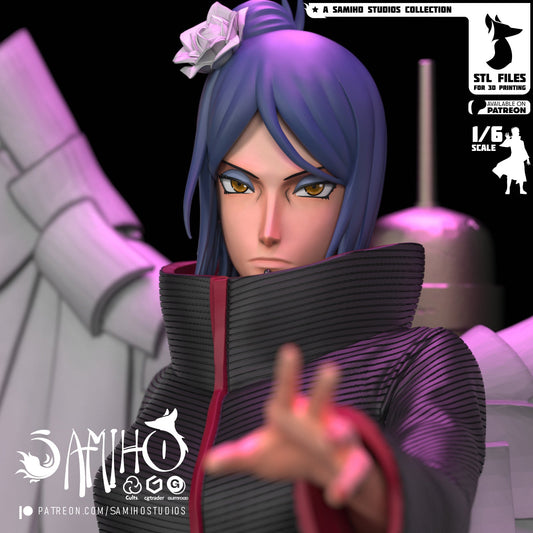 Konan Akatsuki Résine de Collection Yagami Studio Figurine et statue résine de collection manga animé comics imprimé et peinte à la main