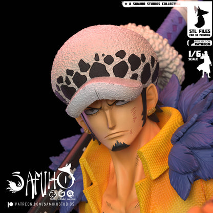 Trafalgar Law Résine de Collection Yagami Studio Figurine et statue résine de collection manga animé comics imprimé et peinte à la main