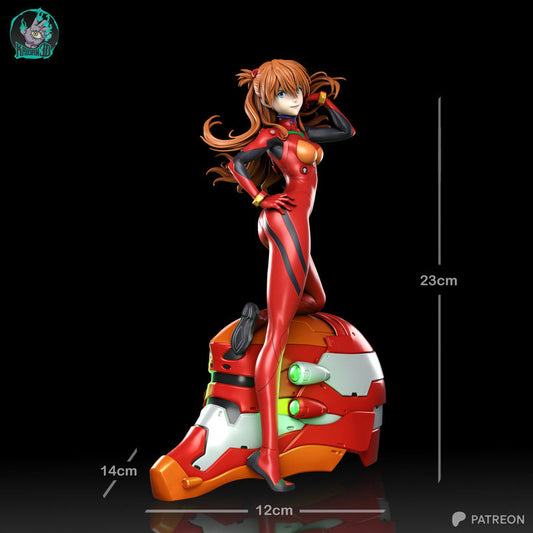 Asuka Langley Résine de Collection Yagami Studio Figurine et statue résine de collection manga animé comics imprimé et peinte à la main