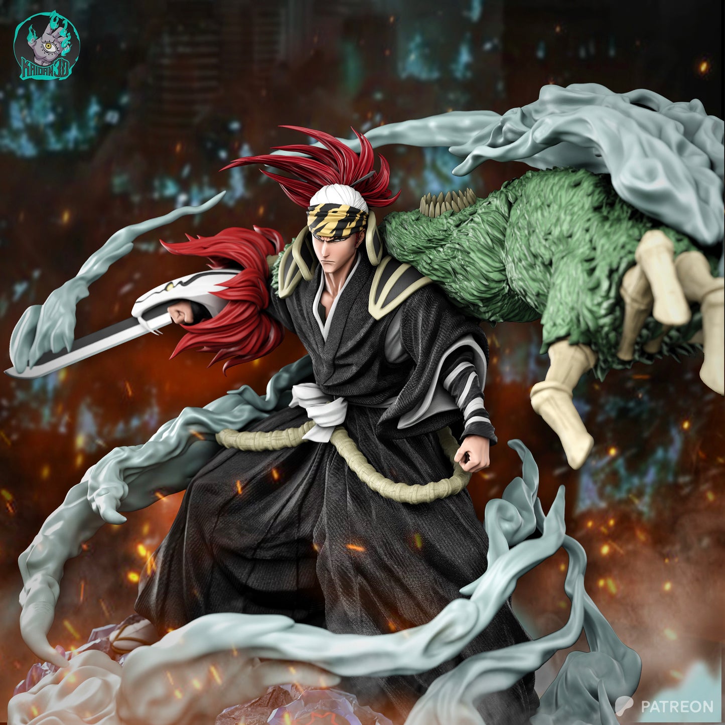abarai renji bleach statue figurine résine yagami studio