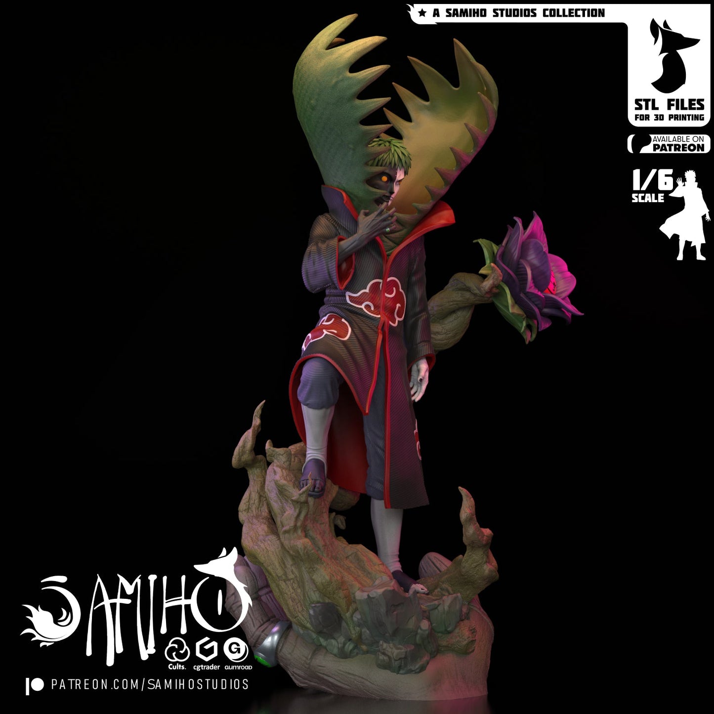Zetsu Akatsuki Résine de Collection Yagami Studio Figurine et statue résine de collection manga animé comics imprimé et peinte à la main