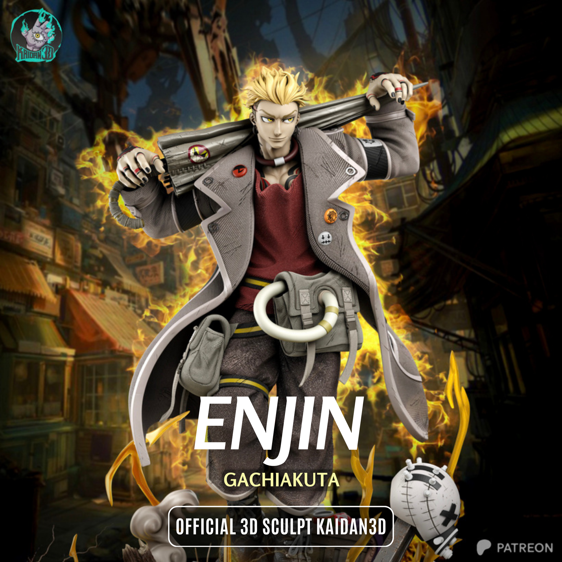 Enjin Résine de Collection Yagami Studio Figurine et statue résine de collection manga animé comics imprimé et peinte à la main