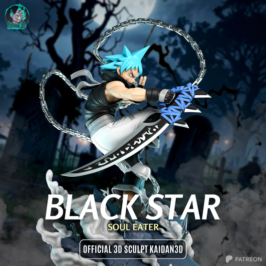 Black Star Résine de Collection Yagami Studio Figurine et statue résine de collection manga animé comics imprimé et peinte à la main