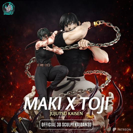 Maki x Toji Résine de Collection Yagami Studio Figurine et statue résine de collection manga animé comics imprimé et peinte à la main