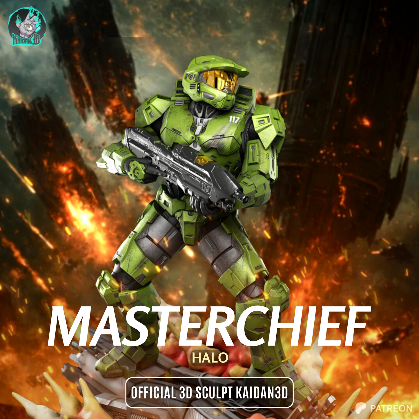 Masterchief Résine de Collection Yagami Studio Figurine et statue résine de collection manga animé comics imprimé et peinte à la main