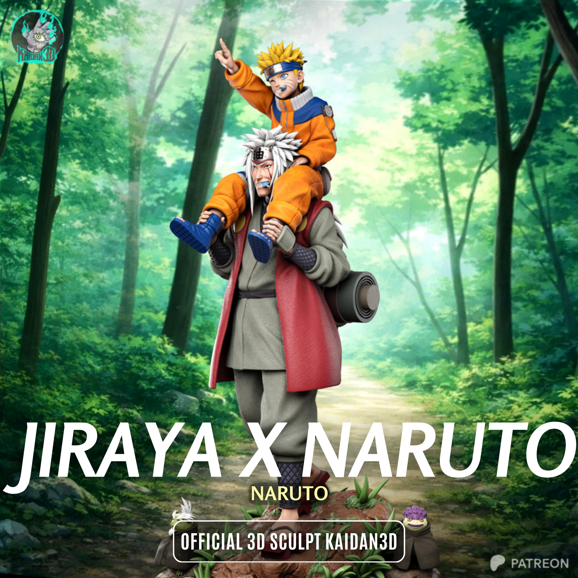 Jiraya x Naruto Résine de Collection Yagami Studio Figurine et statue résine de collection manga animé comics imprimé et peinte à la main