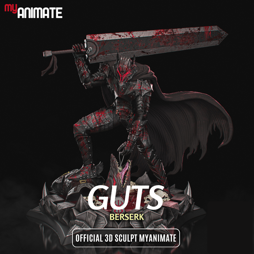 Guts Armure du Loup Résine de Collection Yagami Studio Figurine et statue résine de collection manga animé comics imprimé et peinte à la main
