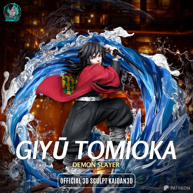 Giyu Tomioka Résine de Collection Yagami Studio Figurine et statue résine de collection manga animé comics imprimé et peinte à la main