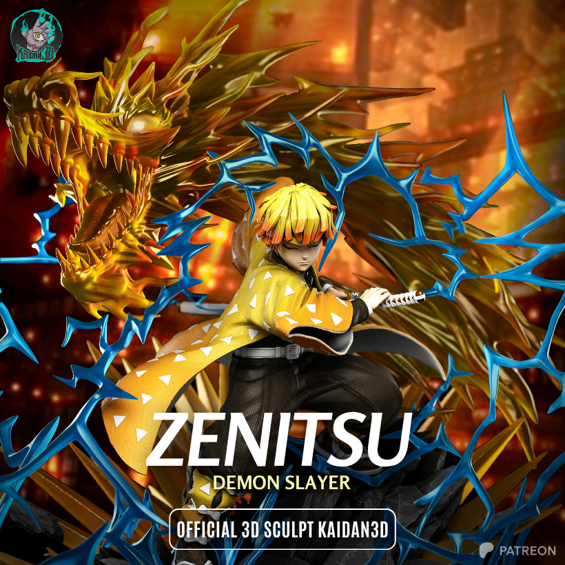 Zenitsu Résine de Collection Yagami Studio Figurine et statue résine de collection manga animé comics imprimé et peinte à la main