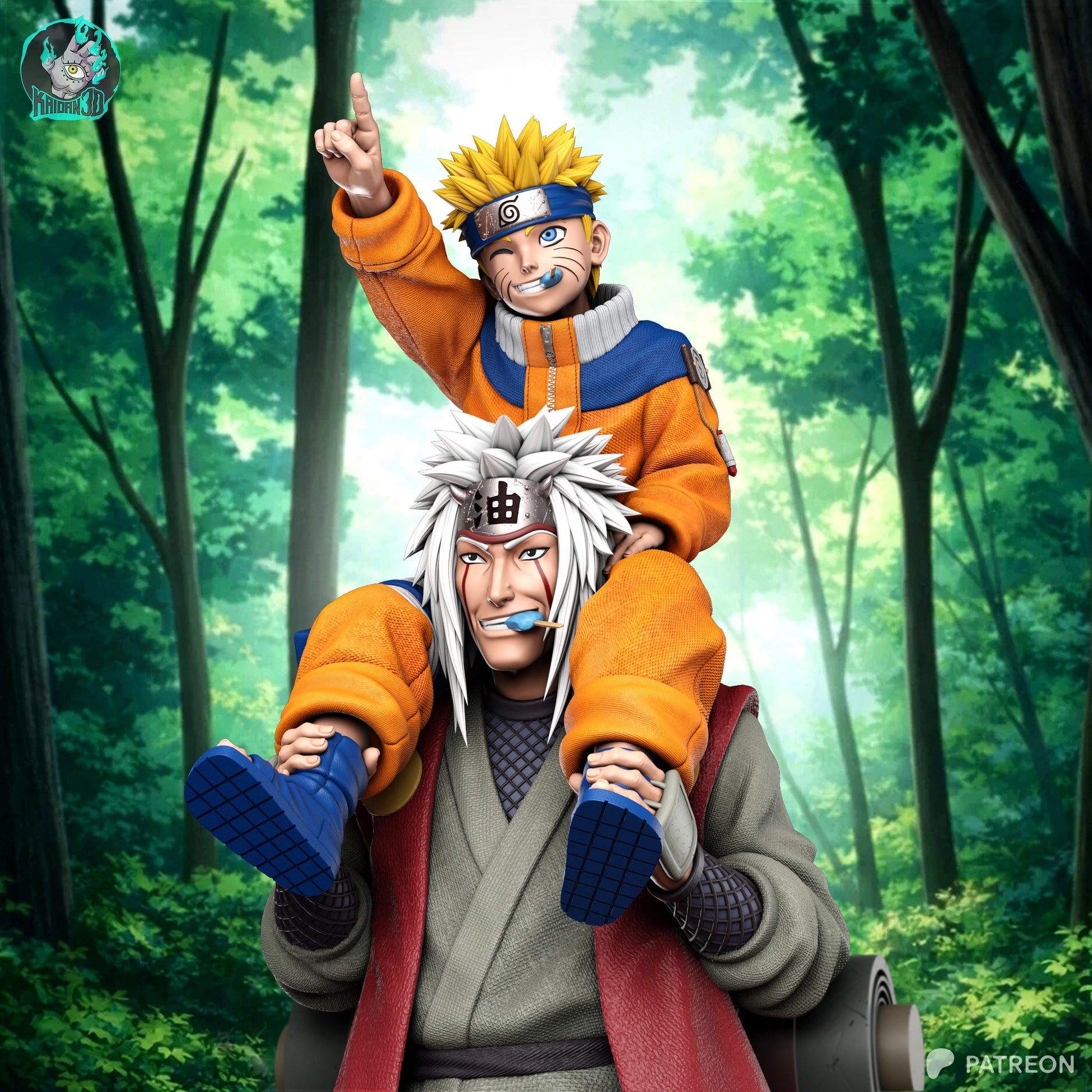 Jiraya x Naruto Résine de Collection Yagami Studio Figurine et statue résine de collection manga animé comics imprimé et peinte à la main