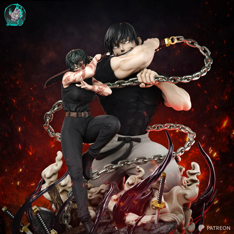 Maki x Toji Résine de Collection Yagami Studio Figurine et statue résine de collection manga animé comics imprimé et peinte à la main