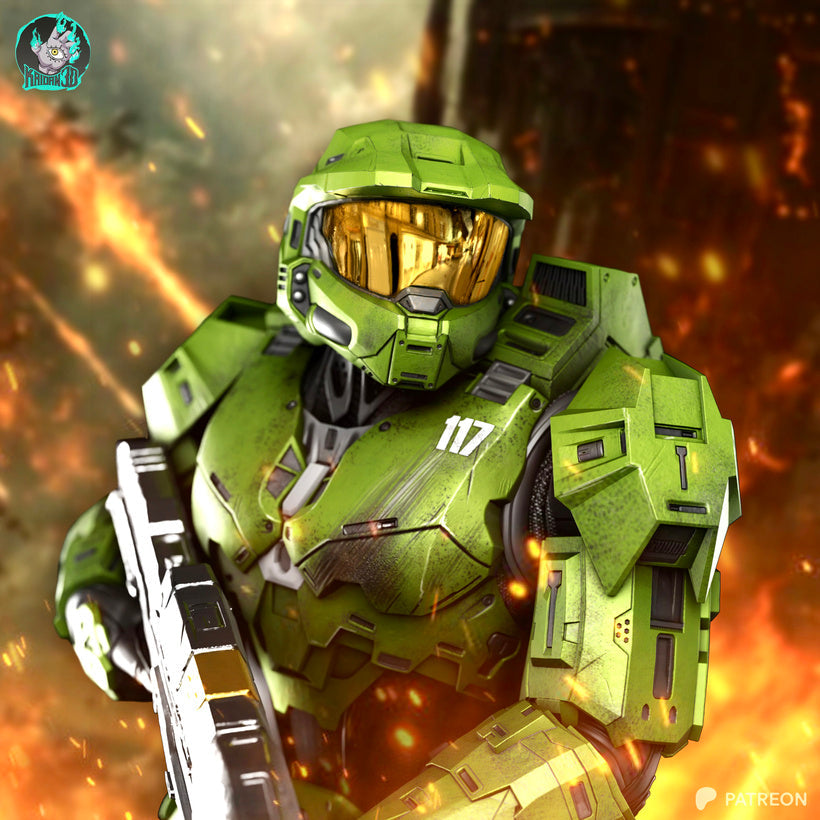 Masterchief Résine de Collection Yagami Studio Figurine et statue résine de collection manga animé comics imprimé et peinte à la main
