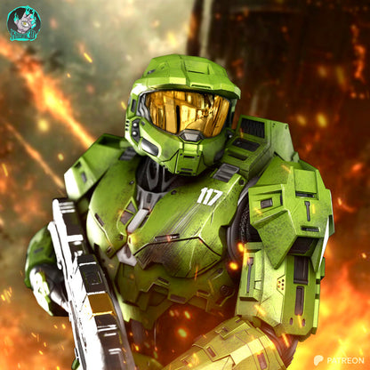 Masterchief Résine de Collection Yagami Studio Figurine et statue résine de collection manga animé comics imprimé et peinte à la main