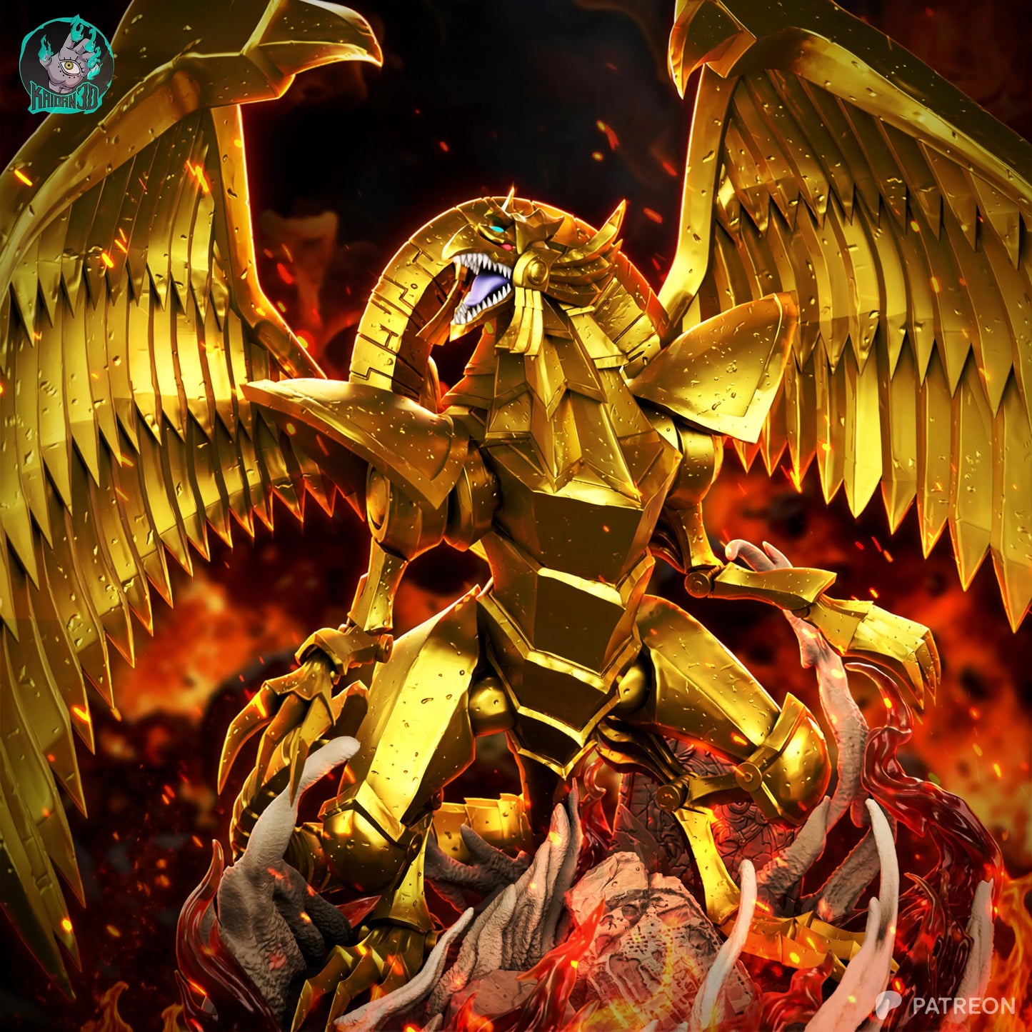 Dragon Ailé de Râ Résine de Collection Yagami Studio Figurine et statue résine de collection manga animé comics imprimé et peinte à la main
